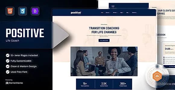 Positive - Life Coach & Public Speaker HTML Template
