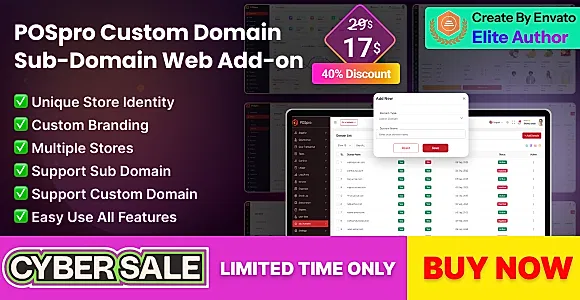 POSpro – Custom Domain & Sub-Domain Add-on