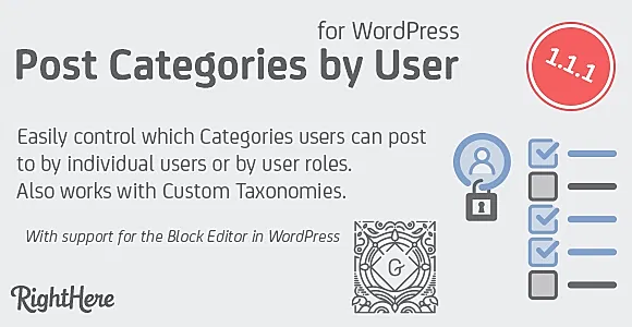 Post Categories by User for WordPress