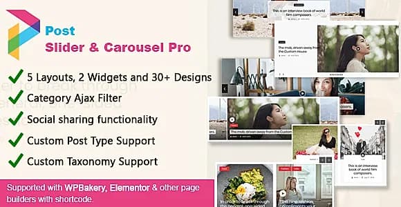 Post Slider and Carousel Pro WordPress Plugin