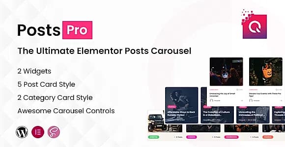 PostsPro Elementor Carousel WordPress Plugin