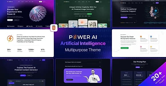 Power AI - Artificial Intelligence Multipurpose Website HTML Template
