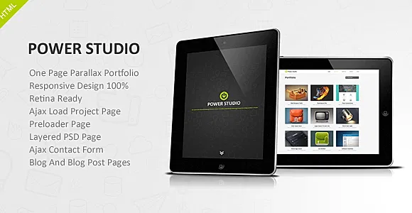 Power Studio - One Page Parallax HTML Portfolio