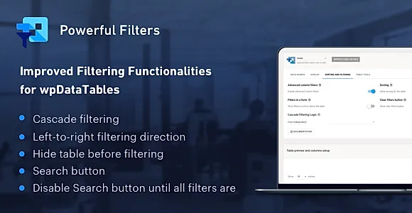 Powerful Filters for wpDataTables - Cascade Filter for WordPress Tables
