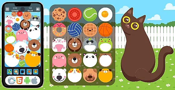 Premium Game - Animal Merge - HTML5 Game, Construct 3