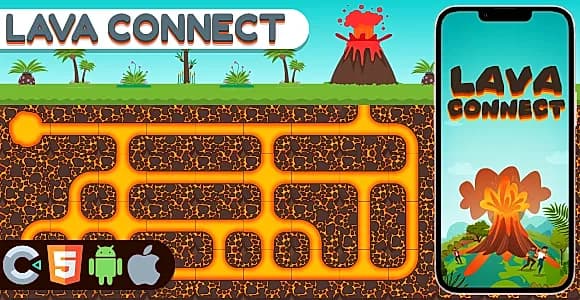 Premium Game - Lava Connect Pipe Game - HTML5,Construct3