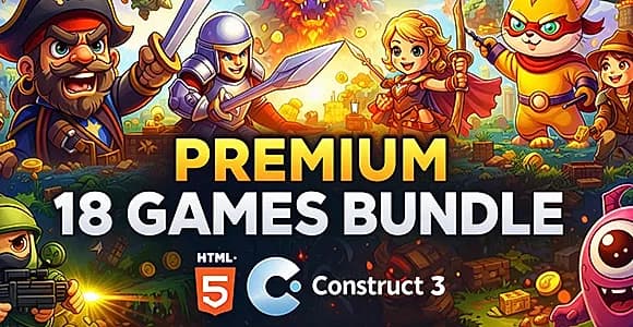 Premium 18 Games Bundle - HTML5 Games - Construct 3