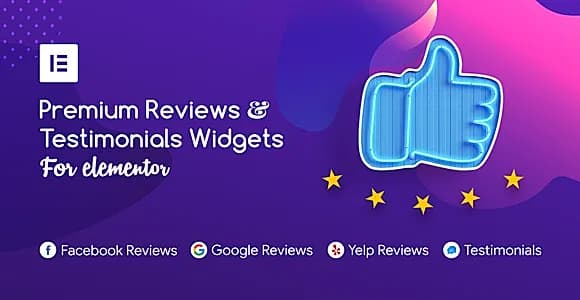 Premium Reviews & Testimonials Widgets for Elementor WordPress Plugin