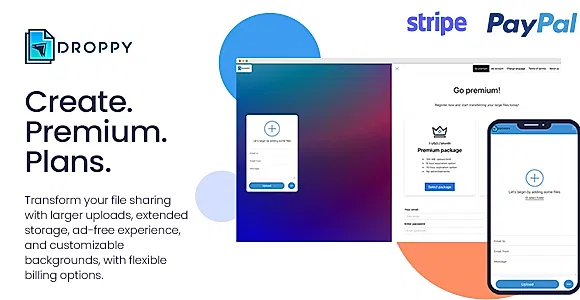 Premium subscription - Droppy online file transfer and sharing