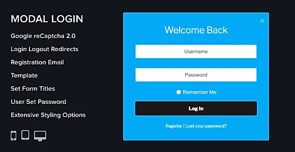 PressApps Modal Login WordPress Plugin