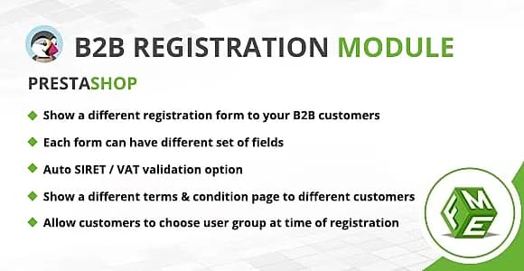 Prestashop B2b Registration Module