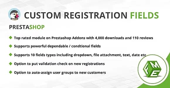 Prestashop Custom Registration Form - Add Registration Fields Module