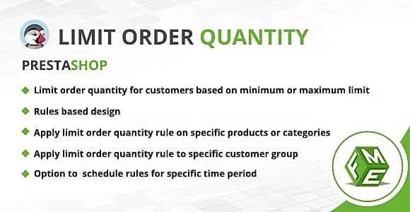 Prestashop Limit Order Quantity Module