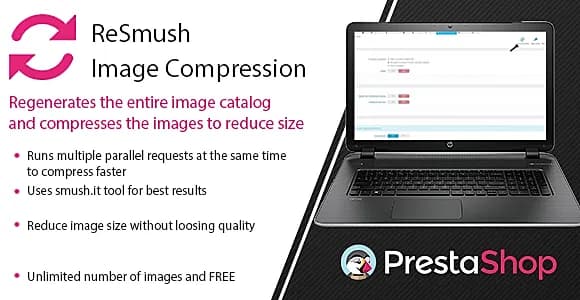 Prestashop ReSmush Image Compression for large catalogs Module