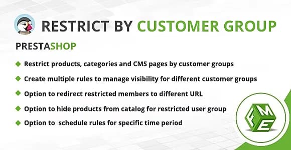 Prestashop Restrict Products, Category & CMS By Customer Groups Module