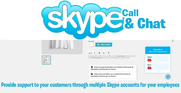 Prestashop Skype Call / Chat Button