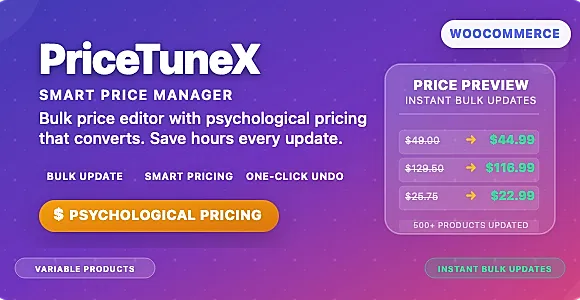PriceTuneX – WooCommerce Smart Price Manager