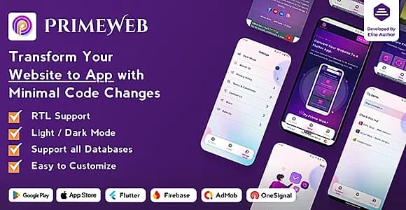 PrimeWeb – Website to App with WebView & Native Features | Web View App | Web to App