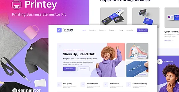 Printey - Printing Business Elementor Template Kit