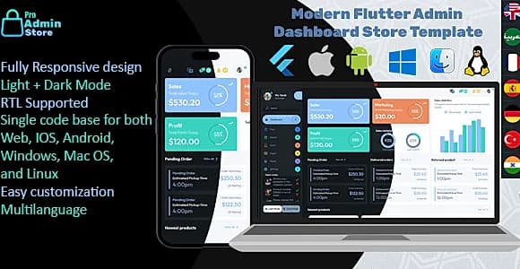 Pro Admin Store Dashboard Store Template