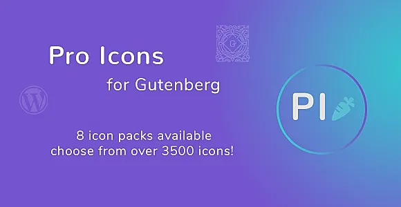 Pro Icons for Gutenberg WordPress Editor