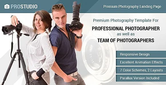 Professional Photography Responsive Landing Page