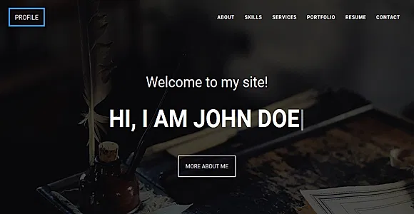 Profile - One Page CV/Resume/Portfolio Template