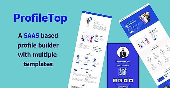 ProfileTop - Multi User vCard, Resume and Portfolio Builder (SaaS)