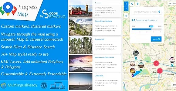 Progress Map by CodeSpacing WordPress Plugin