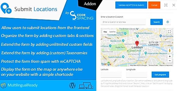 Progress Map, Submit Locations WordPress Plugin