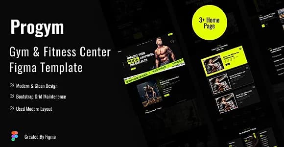 Progym - Gym & Fitness Figma Template