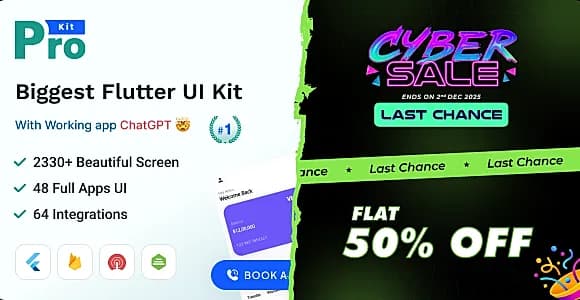ProKit Flutter - Flutter UI Kit with Chat GPT App