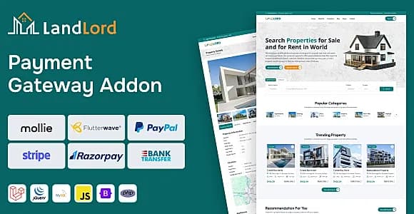 Property Management System with Multiple Payment Gateway Addon
