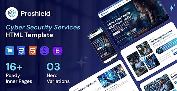 Proshield - Cyber Security Services HTML Template