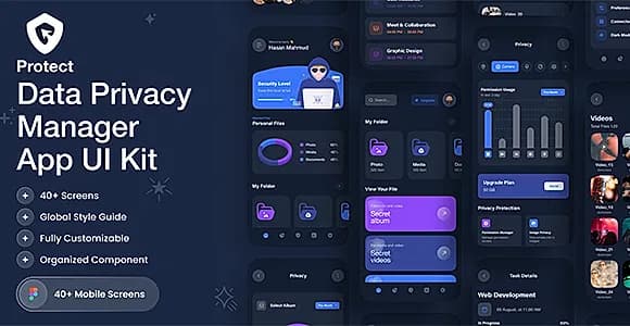 Protect - Data Privacy Manager App UI Kit
