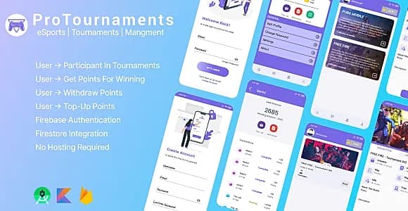 ProTournaments | Esports Tournament Management App (Kotlin/Firebase)