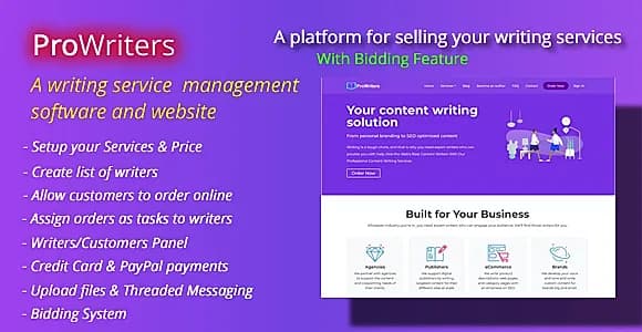 ProWriters - Sell writing services online