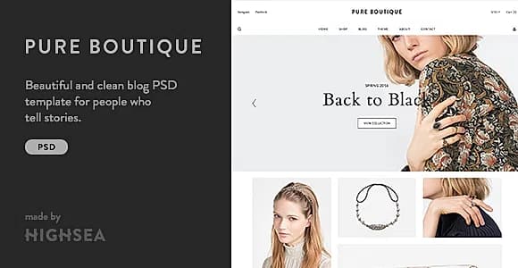 Pure - Accessories WooCommerce PSD Template