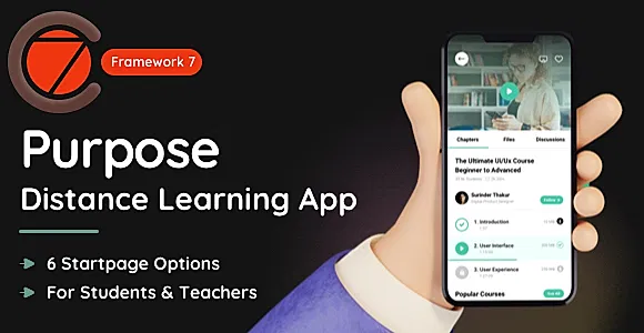 Purpose - Framework7 Education App Template