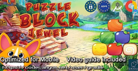Puzzle Block Jewel V6 (Admob + GDPR + Android Studio)