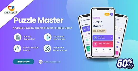 Puzzle Master - Flutter Game with Admob Support