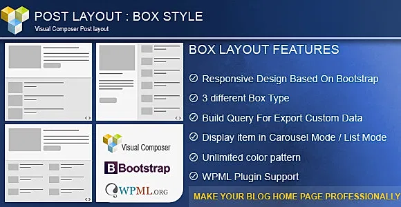 PW Boxes Post Layout For Visual Composer WordPress Plugin