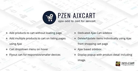 Pzen Ajxcart - Ajax Add to cart for Zencart