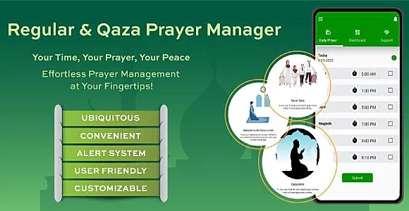 Qaza Umri - Prayer App With Qaza Calculation & Regular Notification (Islamic App)