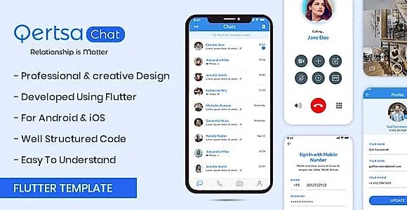 Qertsa - Flutter Chat App UI Template