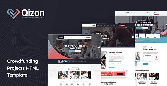 Qizon - Crowdfunding Projects HTML Template