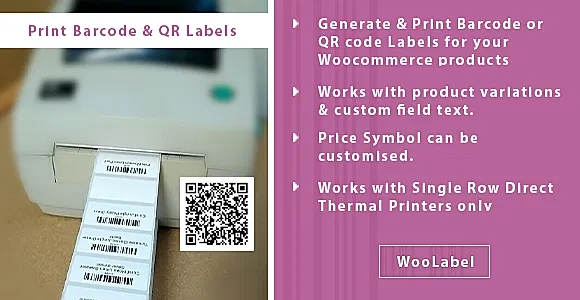 QR & Barcode Generator Label Printing Premium - Woolabel WordPress Plugin
