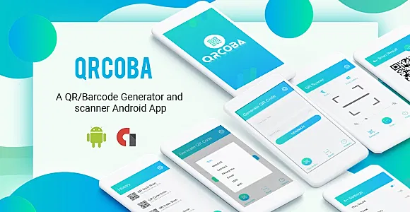 QRcoba - A QR/Barcode Generator and Scanner Android App with Admob