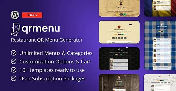 QRMenu - Restaurant QR Menu Generator (SaaS) WordPress Plugin