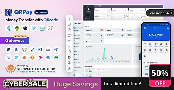 QRPay - Money Transfer with QR Code Full Solution